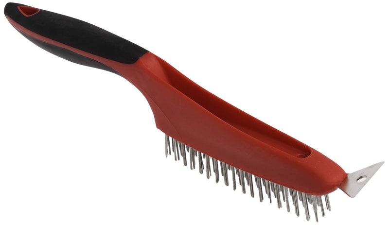 Red Devil 4164 13-Inch Soft Grip Stainless Steel Wire Brush with Scraper - Image 2